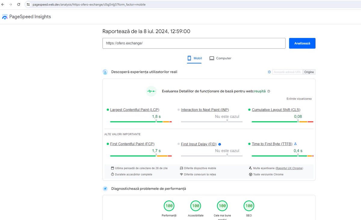 Still the fastest exchange in the world according to Google PageSpeed Insights 🚀

ofero.exchange

#oferoexchange #oferonetwork #MultiversX