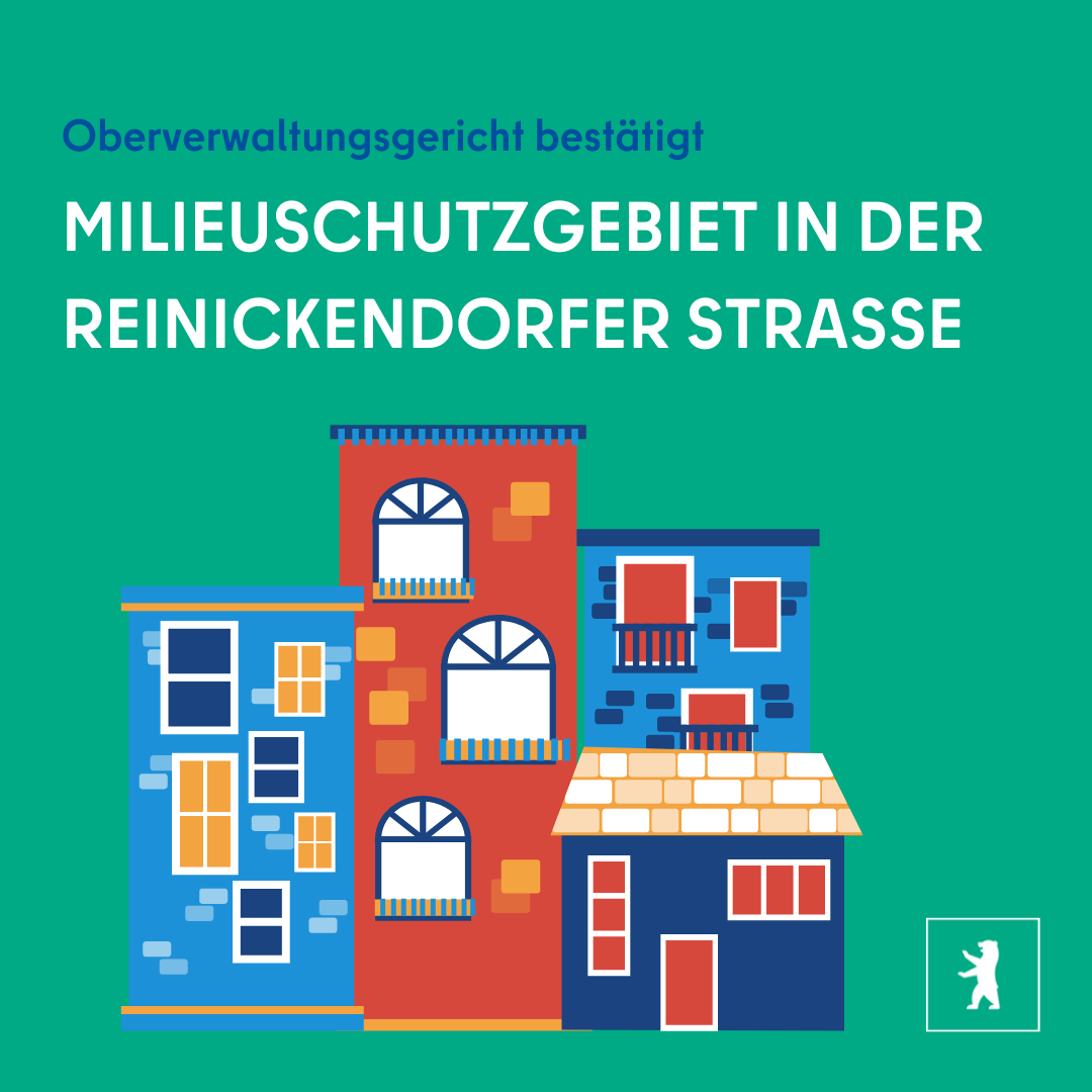 Gute Nachricht für alle Mieter*innen: Das Oberverwaltungsgericht Berlin-Brandenburg hat die Verordnung für das Milieuschutzgebiet "Reinickendorfer Straße" bestätigt. Bezirksstadtrat Ephraim Gothe: "Das Urteil hat eine Signalwirkung." Mehr ➡️t1p.de/9v6xx