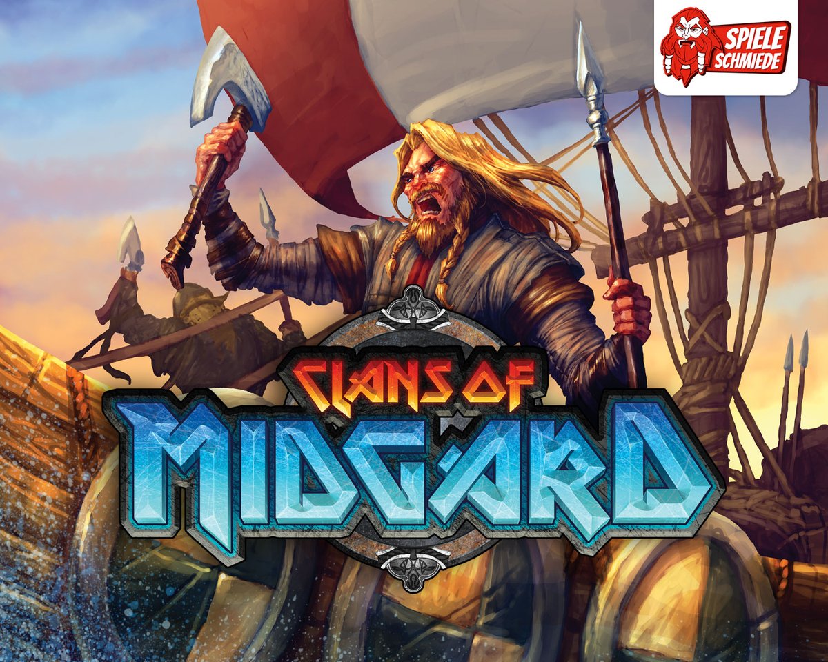 Clans of Midgard ist ein Area-Control-Spiel mit Kartenauswahlmechanismen in der bunten Midgard-Wikingerwelt und ab sofort in der Spieleschmiede 👉 spiele-offensive.de/Spieleschmiede…