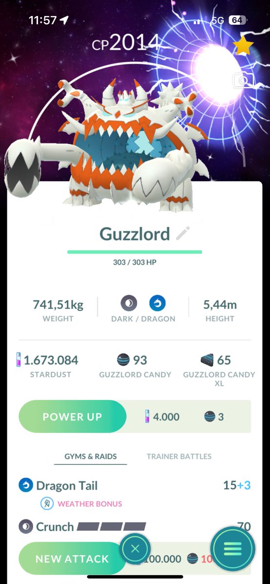 My first shiny guzzlord got the new background! 

Thanks for the raid  <a href="/hannah_kaisa/">KaisaHannah</a> 🤩

#PokemonGOfriend #PokemonGOApp