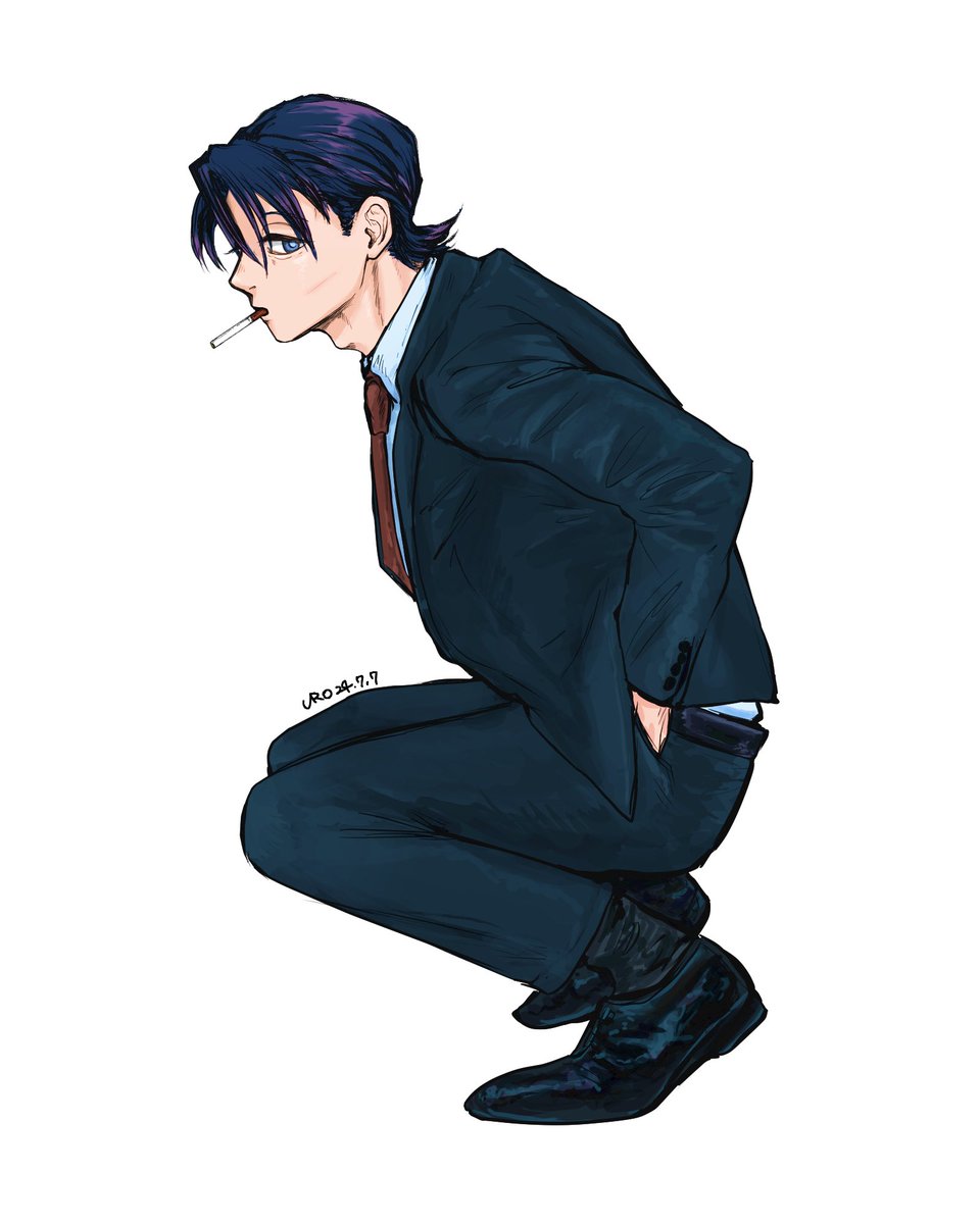 yajirovo's tweet image. #drawingreference
#此村さん描いちゃった
ポーズ模写させて頂きつつ自探索者描き👔