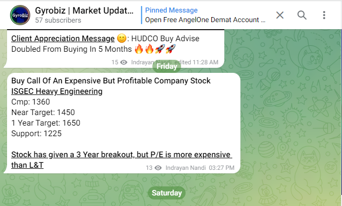 GyrobizTweets's tweet photo. Buy call of ISGEC Heavy Engg. on 5th July, Friday , up by 2% !  #trading #investment #shortterm #momentum #swing https://t.co/9uFGVMXtWn