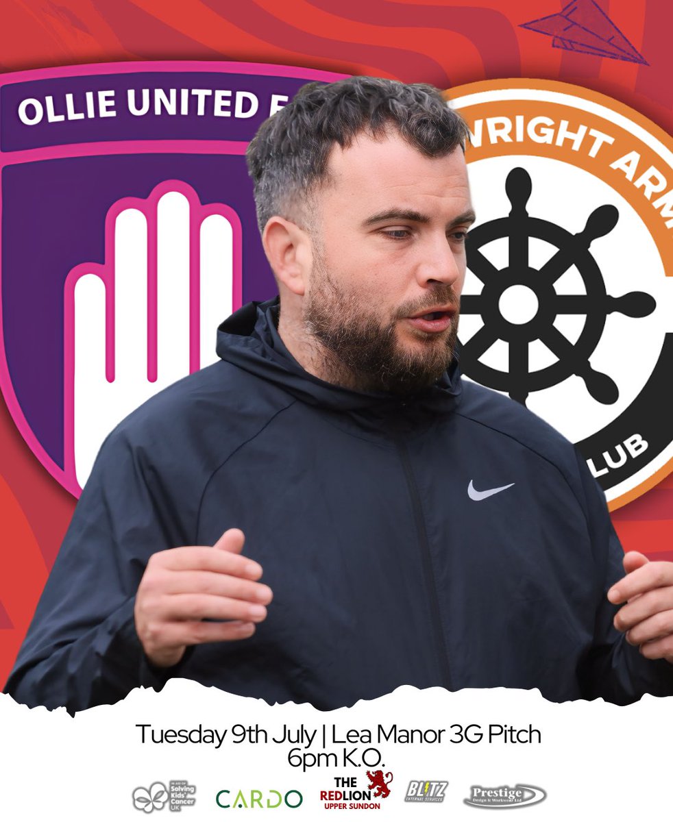 UP NEXT!

Tomorrow evening we face <a href="/WAFC18/">Wheelwright Arms F.C.</a> under the lights at Lea Manor Rec (3G Pitch)

6pm K.O.