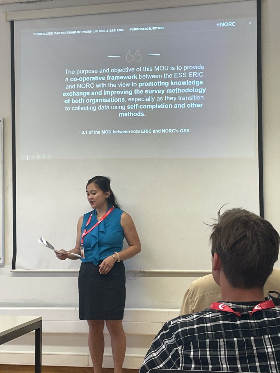 Methodological comparison and knowledge exchange in action: <a href="/GSS_NORC/">The General Social Survey</a> and <a href="/ESS_Survey/">European Social Survey</a> discussed by Jodie Smylie #ESSConf