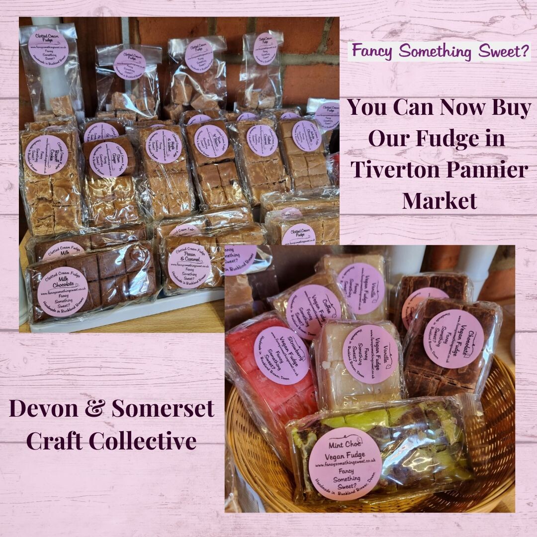 FancySSweet's tweet photo. We're thrilled to announce that our mouthwatering Devon Clotted Cream Fudge is now available at the Devon &amp; Somerset Craft Collective in Tiverton Pannier Market!
https://t.co/Jp8MdM0RTh. #devonandcornwallcraftcollective #tiverton #tivertonpanniermarket #atasteofdevon https://t.co/pYKLX5NaPR