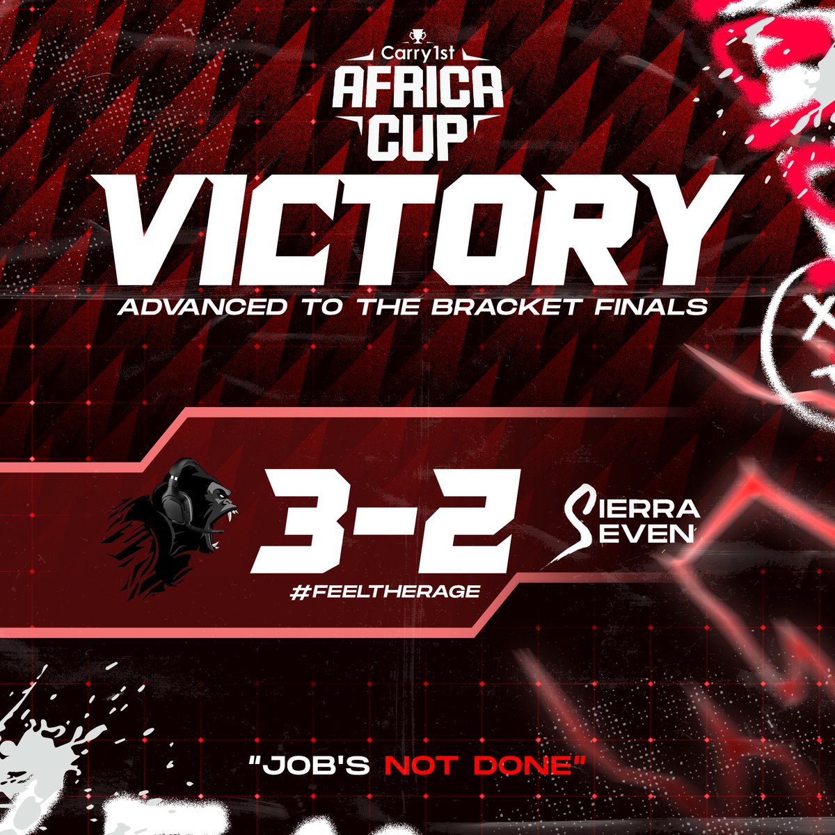 "Job's not done".... #FeelTheRage
#Carry1stAfricaCup #Carry1stCup