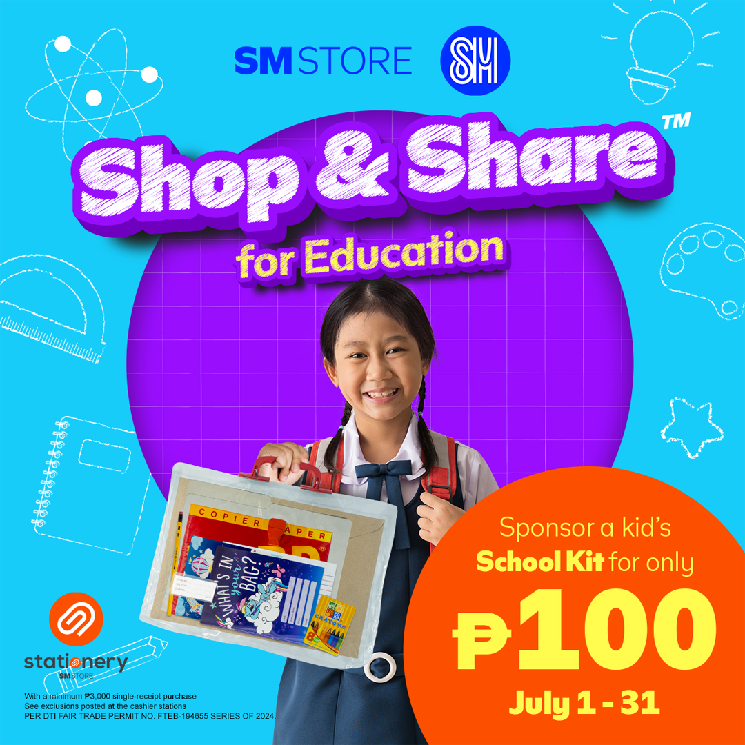 JosephAguilus's tweet photo. Recently, the SM Store brought back its Shop &amp; Share for Education initiative, giving students access to school supplies just in time for the start of the 2024–2025 academic year. #PinoyTrendsOnline #SMStore

https://t.co/odj2dSX4o1 https://t.co/joZlB3ARgm