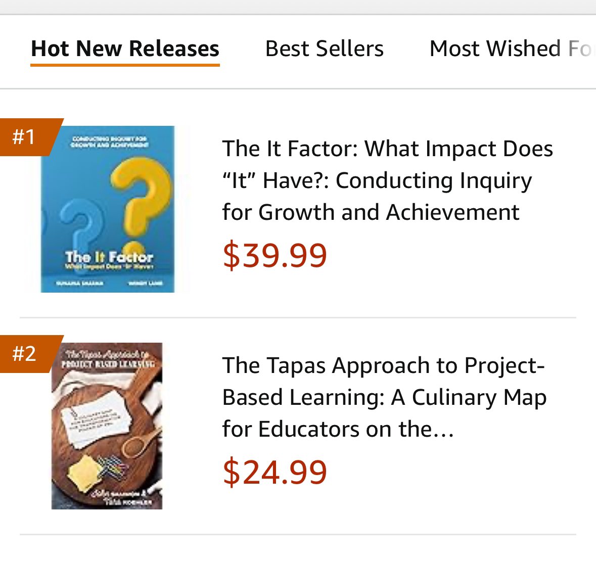 Brian Aspinall (@mraspinall) on Twitter photo I love casually browsing the book sales charts after we release a new one.😎
Big shoutout to <a href="/SammonSTEAM/">John Sammon</a> <a href="/TKtalksSTEAM/">Tara Koehler</a> <a href="/DrSunainaSharma/">Sunaina Sharma (PhD) 🦋</a> <a href="/TeachAskWhy/">TeachersAskingWhy</a> for holding the TOP TWO HOT NEW RELEASES on Amazon!
Check them out at: CodeBreakerEDU.com/books I love casually browsing the book sales charts after we release a new one.😎
Big shoutout to <a href="/SammonSTEAM/">John Sammon</a> <a href="/TKtalksSTEAM/">Tara Koehler</a> <a href="/DrSunainaSharma/">Sunaina Sharma (PhD) 🦋</a> <a href="/TeachAskWhy/">TeachersAskingWhy</a> for holding the TOP TWO HOT NEW RELEASES on Amazon!
Check them out at: CodeBreakerEDU.com/books