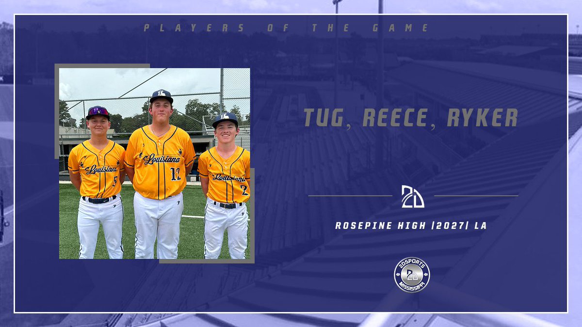⭐️Players of the Game⭐️

Team Louisiana Dennis(<a href="/team_louisiana/">Team Louisiana Baseball</a>) 

Tug Haymon: combined 1ER game 
Reese Cunningham(<a href="/ReceCunningham/">Rece Cunningham</a>): combined 1ER game 
Ryker Blackmon: combined 1ER game
#uncommitted #2DHitting