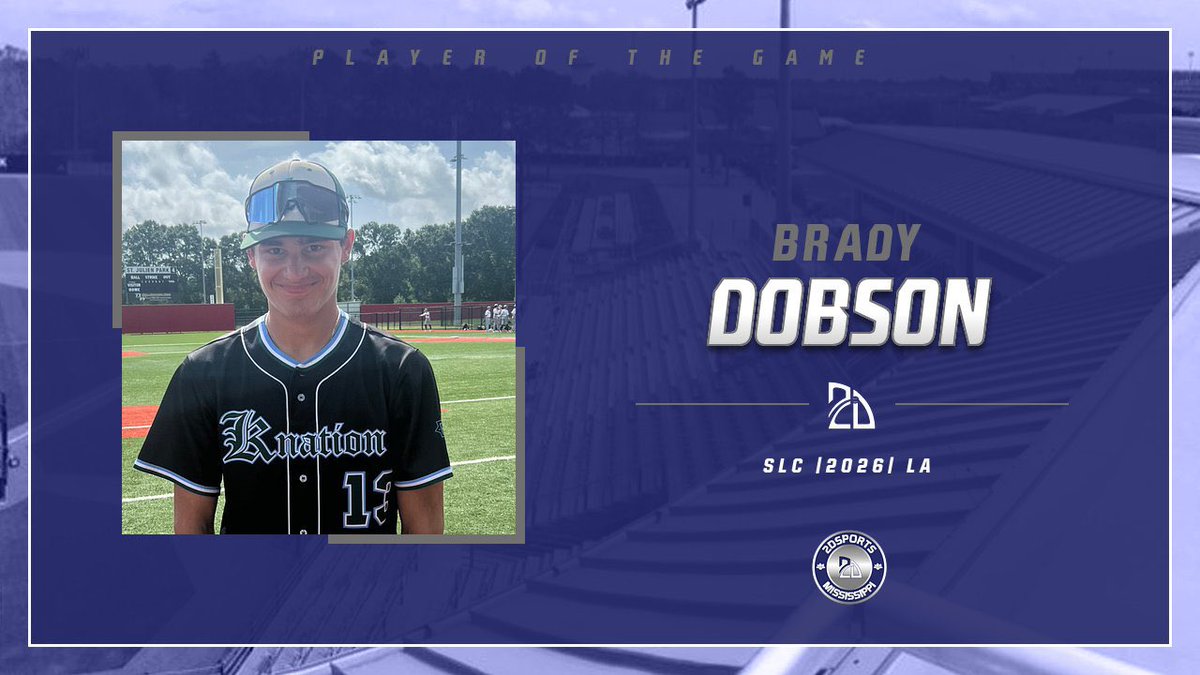⭐️Player of the Game⭐️

Brady Dobson(<a href="/bradydobson07/">Brady Dobson</a>): 2-3 3 RBI’s
Knights Knation 16u Baum(<a href="/knightknation4L/">Knights Knation #4L</a>)
#uncommitted #2DHitting