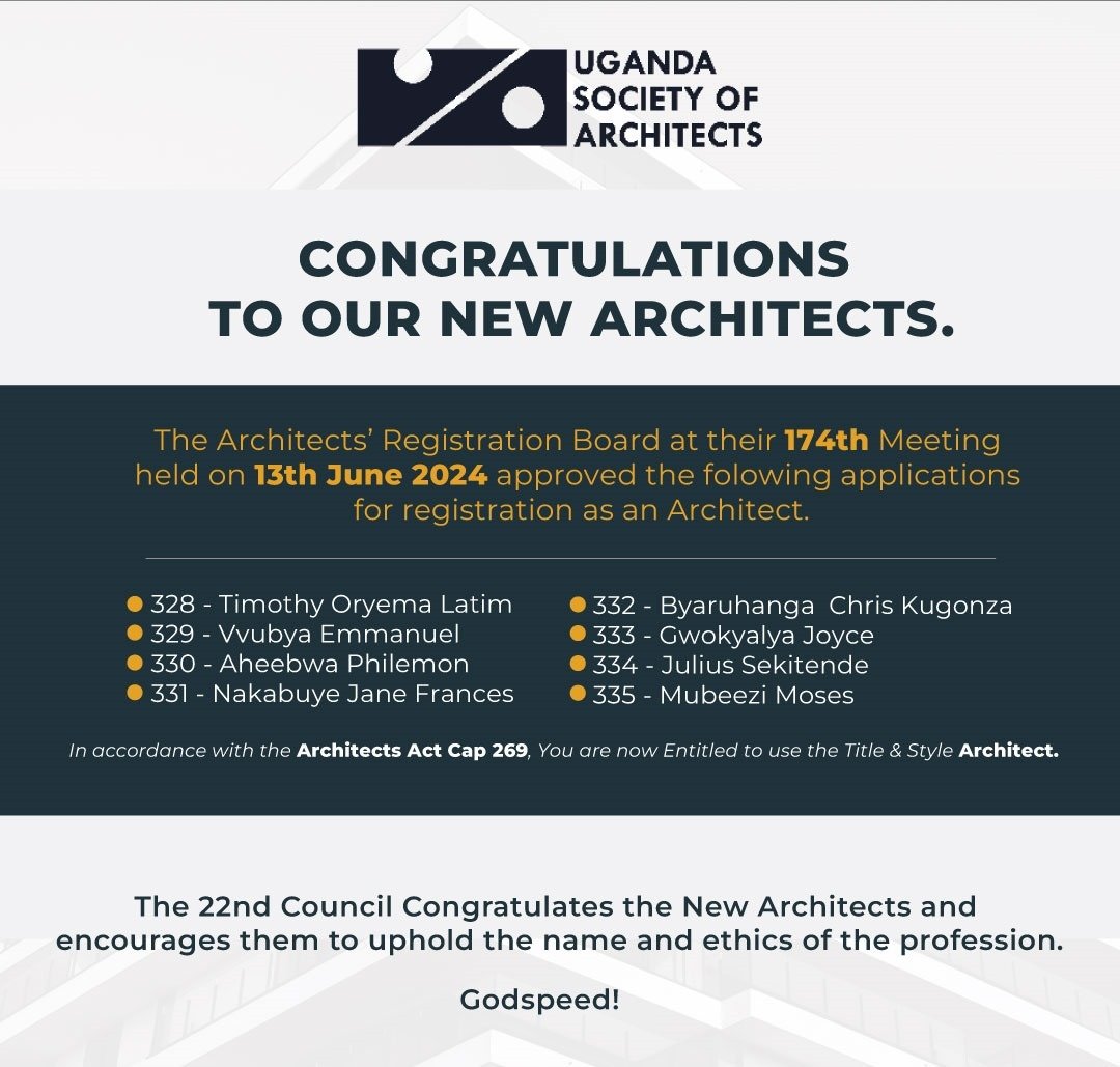 Uganda Society of Architects tweet media