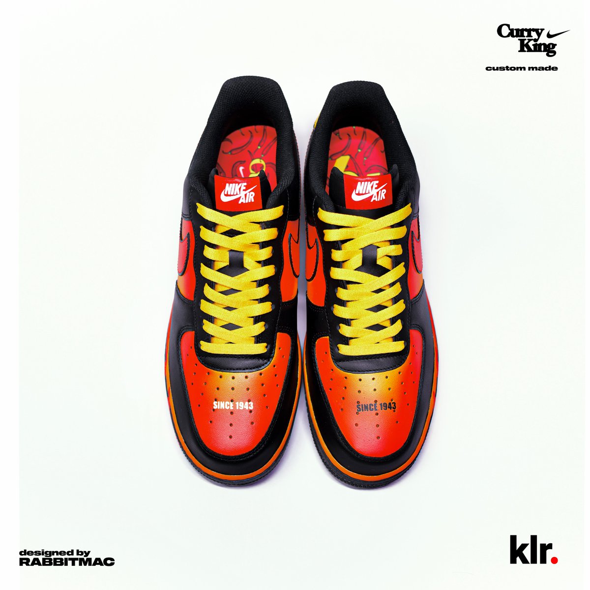hollarabbitmac's tweet photo. Designed another custom AF1 for the son of Alagappa’s, Malaysia’s Curry King 🌶️🔥🌶️

@kickslikerabbit #CustomSneaker #AirForce1 #Nike #rabbitmac #PU4LYF https://t.co/NqsNjgh91I