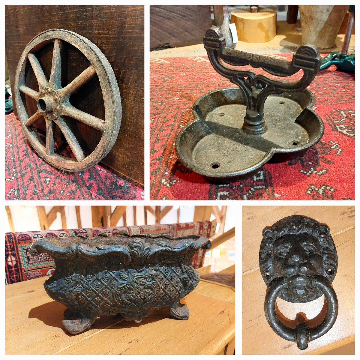 eversleybarn's tweet image. #mahoganylibrarysteps #librarysteps #frenchplanter #bootscrape #lionknocker #cartwheel #judismithantiques #eversleybarnantiques
