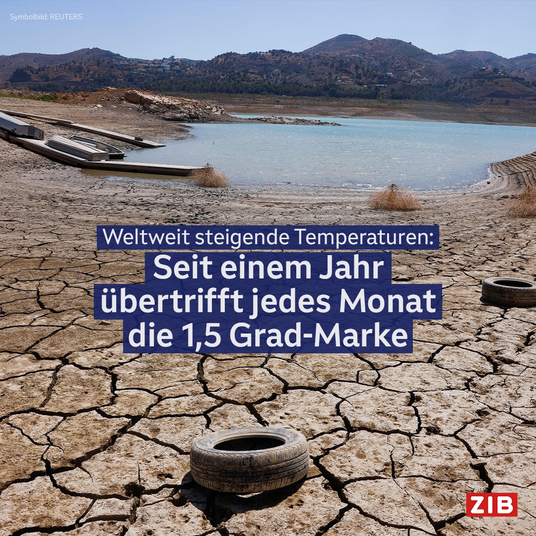 Es wird heiß und immer heißer: Jeder der vergangenen zwölf Monate liegt um mehr als 1,5°C über dem vorindustriellen Niveau - in Paris haben wir uns mit mehr als 190 Staaten dazu verpflichtet, dass wir alles tun werden um dieses Limit nicht zu durchbrechen. #Klimawandel
