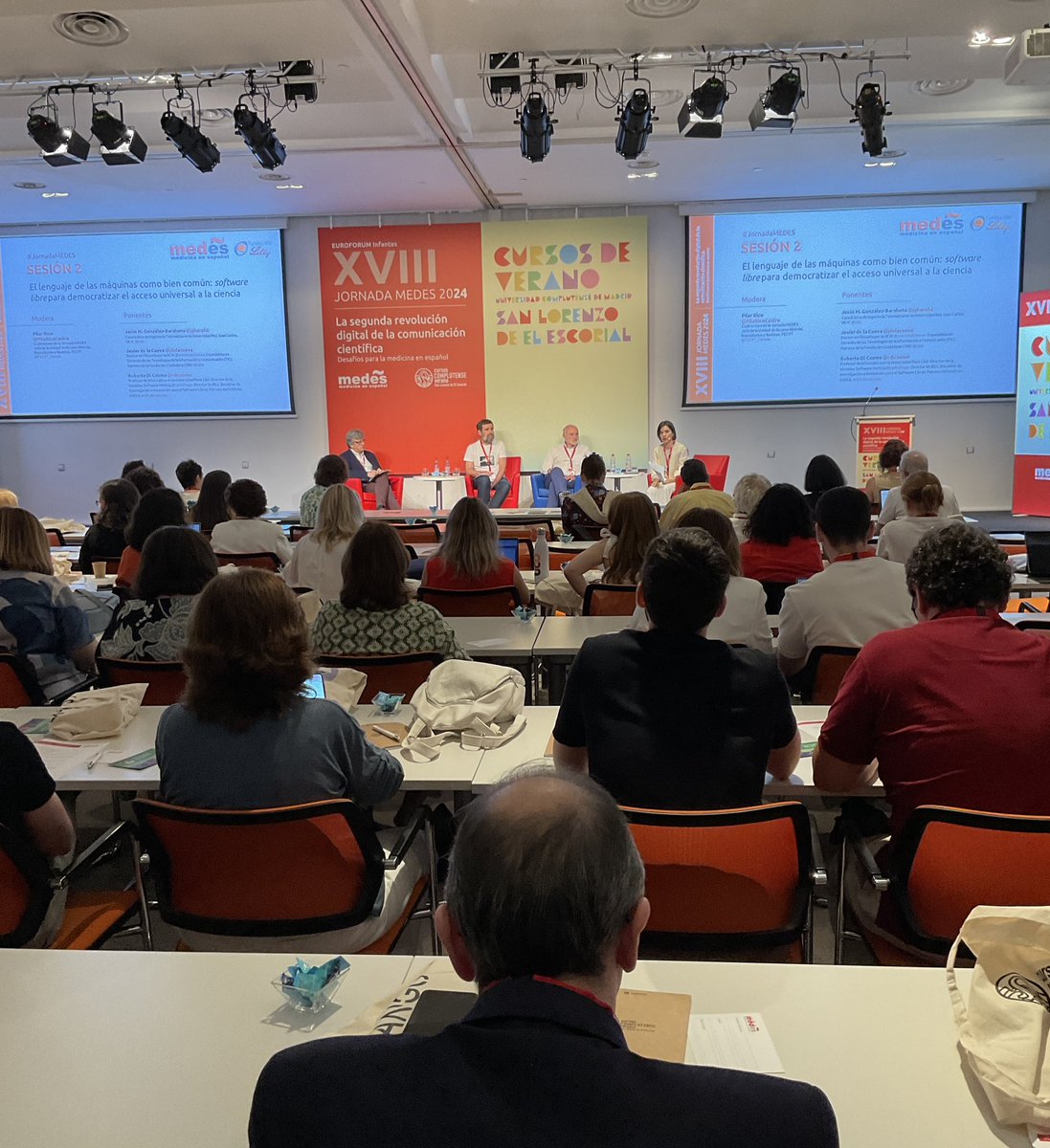 navarrotradmed's tweet photo. @CursosVeranoUCM @ILIA_CSIC @ESCiencia_CSIC @PilaRicoCastro @FundacionLilly @cosnautas #JornadaMEDES
Segunda mesa redonda

«El lenguaje de las máquinas🤖 como bien común: software libre para democratizar el acceso universal a la ciencia»

@PilaRicoCastro @FECYT_Ciencia conversa con @rdicosmo @SWHeritage, @jdelacueva @civio y @jgbarah2 @urjc. https://t.co/rwFsrGiJKK