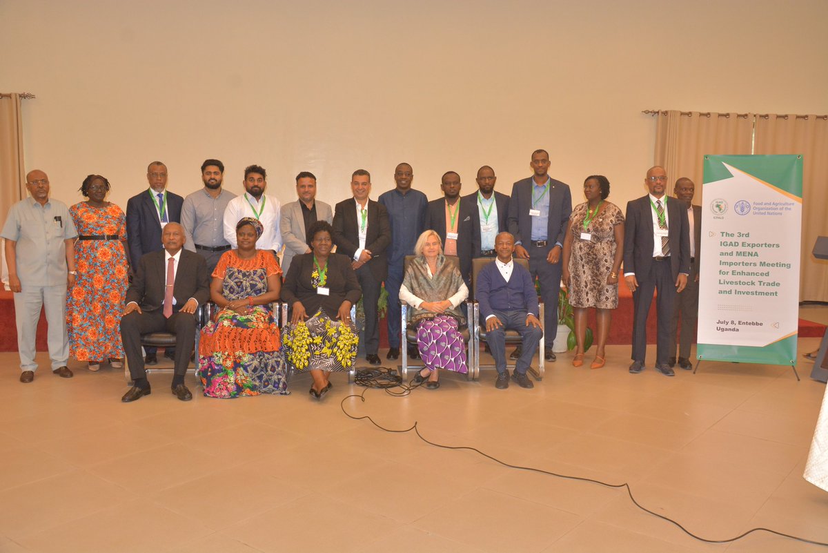 #MAAIF_Uganda, #IGAD_MENA
TODAY Uganda is hosting the 3rd Private Sectors meeying of IGAD exporting and MENA importing countries to strengthen collaboration for enhanxed livestock and meat trade at Entebbe, being attended by all IGAD countries.