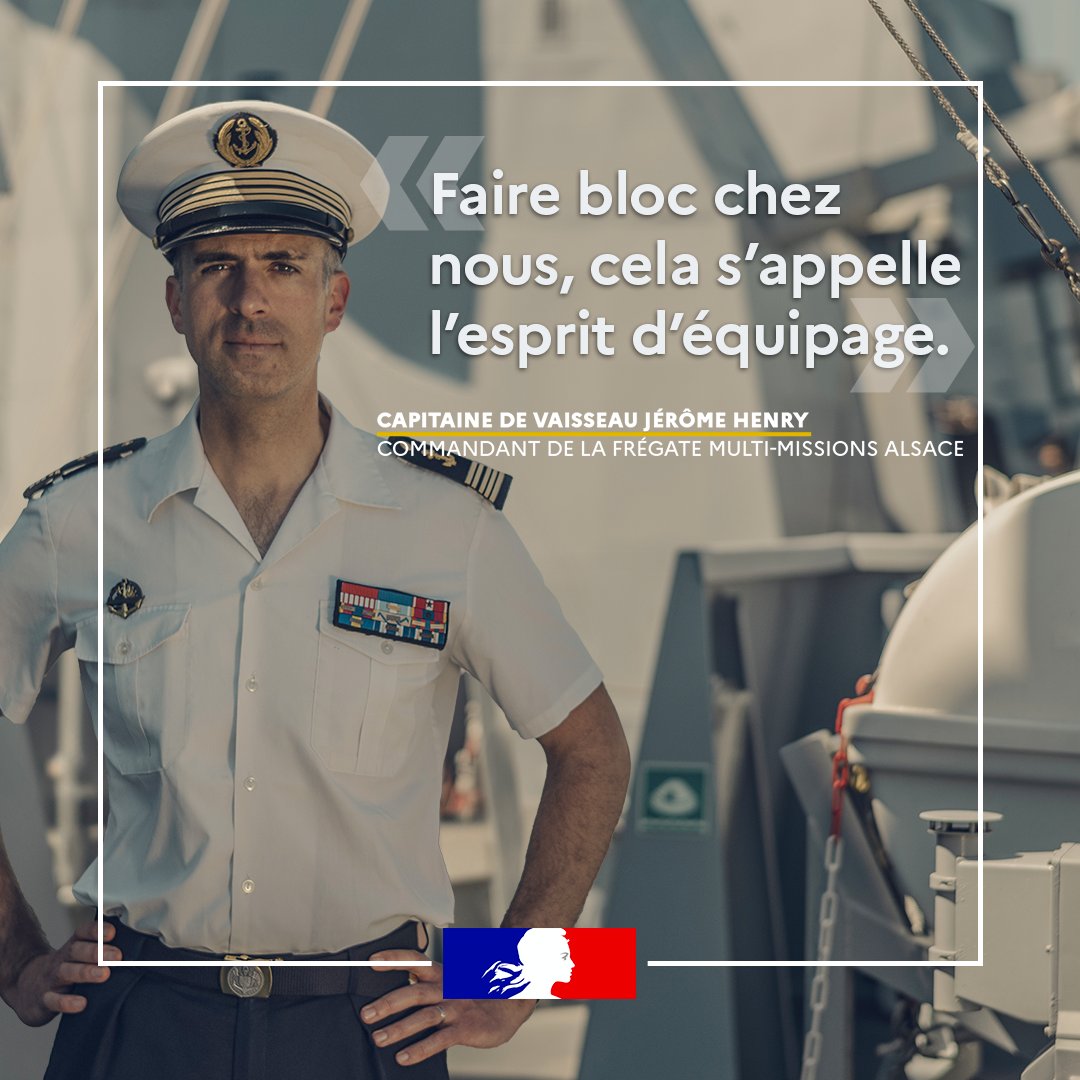 « Faire bloc chez nous, cela s’appelle l’esprit d’équipage »

⚓️Le capitaine de vaisseau Jérôme Henry partage sa dernière mission riche en actions à bord de la frégate multi-missions Alsace.

🎧 Écoutez ou réécoutez le #defcast : podcastics.com/podcast/episod… 

<a href="/MarineNationale/">Marine nationale</a>
