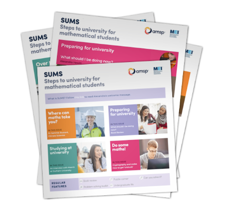 In the latest issue of SUMS magazine from <a href="/Advanced_Maths/">AMSP - Advanced Mathematics Support Programme</a>  for year 12 students we have up to date (as of 4th July) information on admissions tests. Please share with your students  a link to sign up for SUMs which is released monthy for years 12 and 13.
amsp.org.uk/sums-steps-to-…
