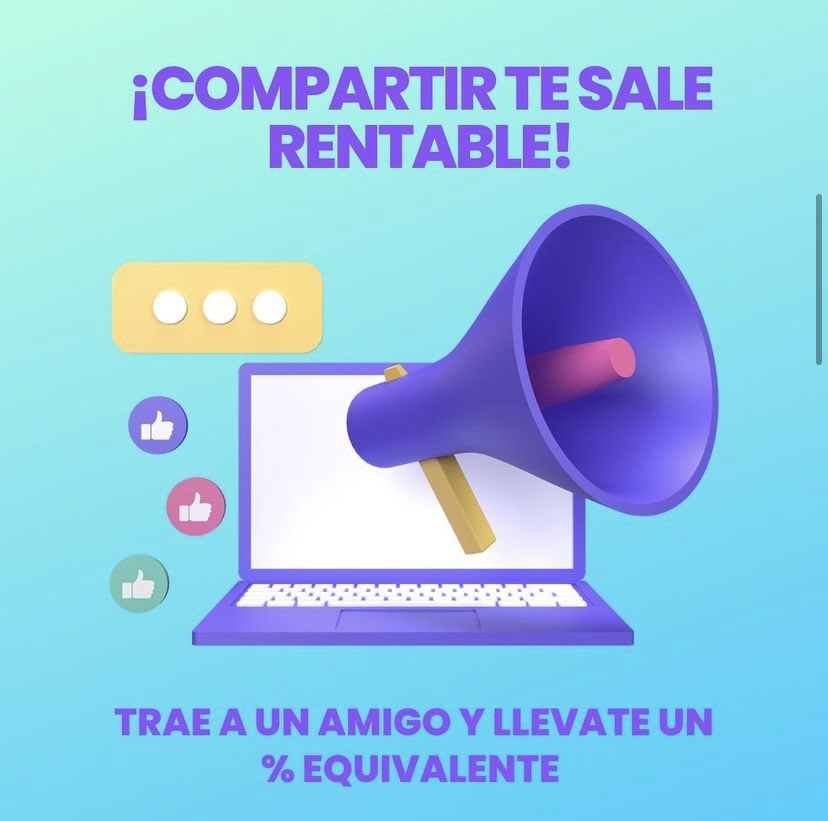 Trae a un amigo y llévate un % por su compra!