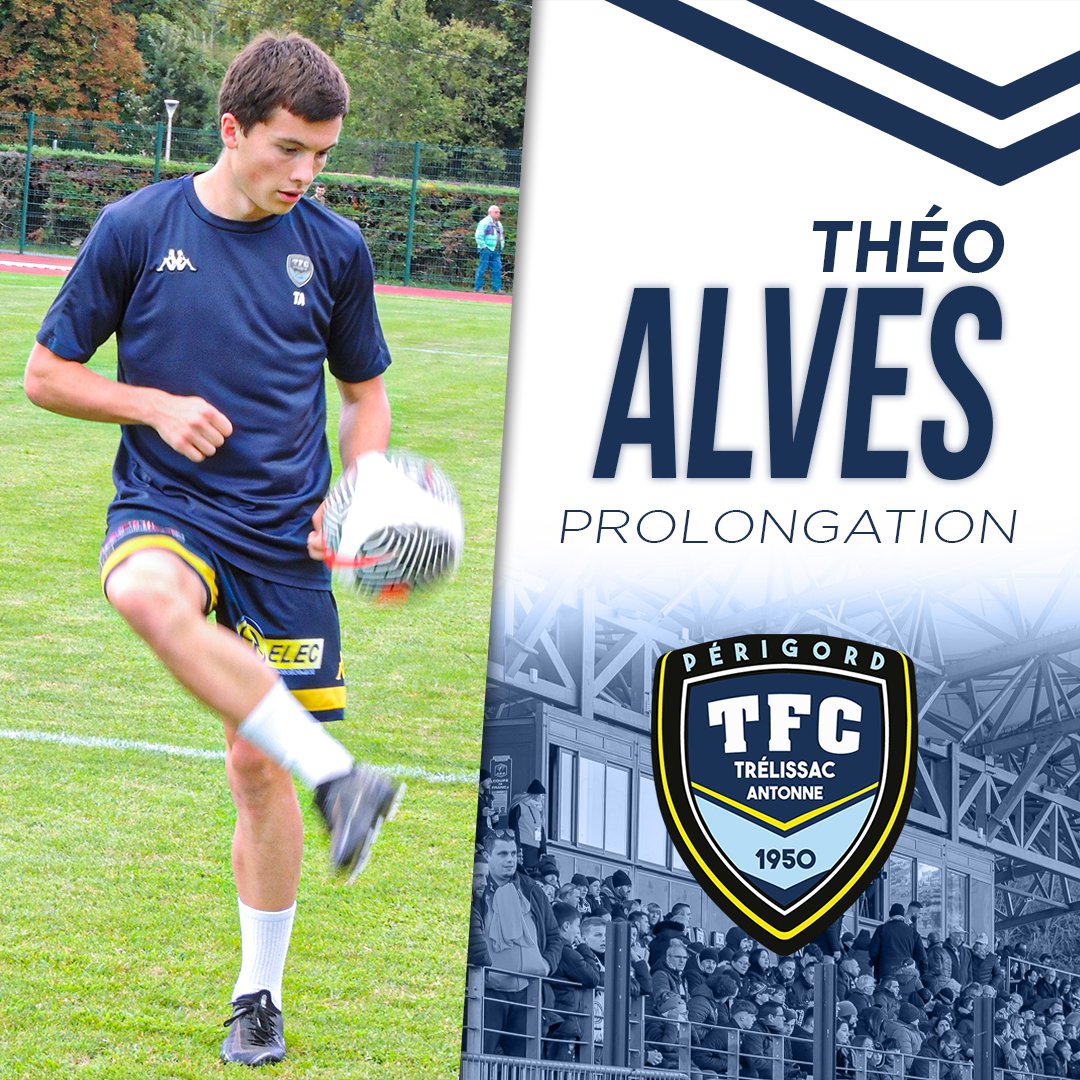 [📄 MERCATO #TFC] - PROLONGATION ✍️

Le TFC est ravi d'annoncer la prolongation d'un jeune milieu prometteur du club, Théo ALVES ! Arrivé en fin 2017 intégrant la catégorie U14, Théo poursuit l'aventure pour une saison supplémentaire au Trélissac FC ! 💪

🔵 Théo ALVES
🟡 Milieu
