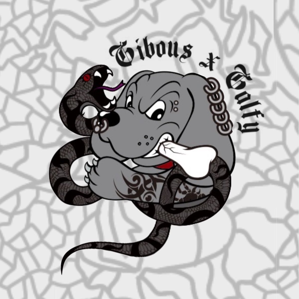 Gibous Galfy コラボ スウェット 大型犬 GALFY コラボ hoodie 大型犬