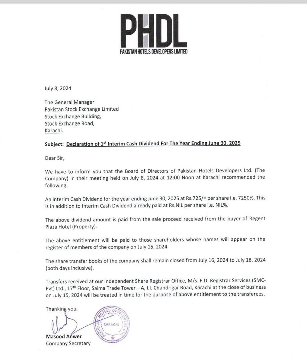 StockCompounder's tweet photo. #PHDL announced a whopping Rs. 725 dividend. 

Unbelievable! What have they been selling? https://t.co/6eZzcGrcP3