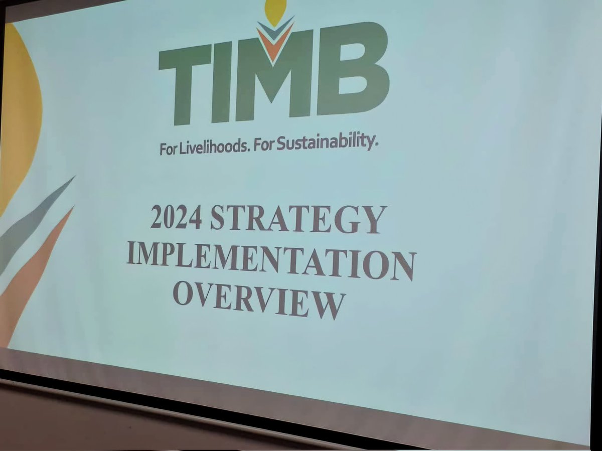timb_zw's tweet photo. Day 1 of the TIMB 2024 Q1 and 2 Strategic Plan Implementation Review Workshop.
#forlivelihoods #forsustainability #StrategyReview #BusinessWorkshop #StrategicPlan https://t.co/d6UBVQcg9J