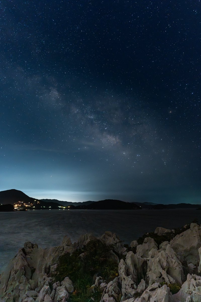 水平線？に天の川を添えて🌌

#七夕 #天の川 #織姫と彦星 #星空