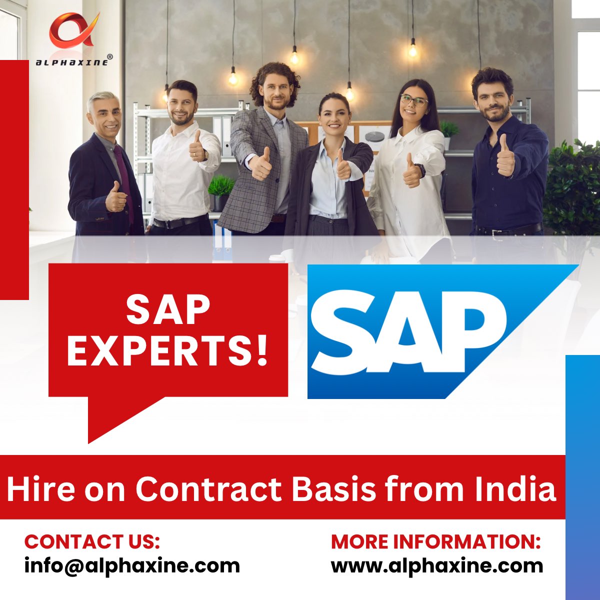Alphaxine1's tweet photo. Need top-tier SAP expertise? 
Alphaxine @Alphaxine1 offers skilled #SAPProfessionals on a contract basis

✅ Extensive SAP knowledge
✅ Cost-effective solutions
✅ Certified experts

Unlock your business potential with us!

#SAP #SAPExpert #GlobalTalent #BusinessSolutions https://t.co/wUQuzHmEmS