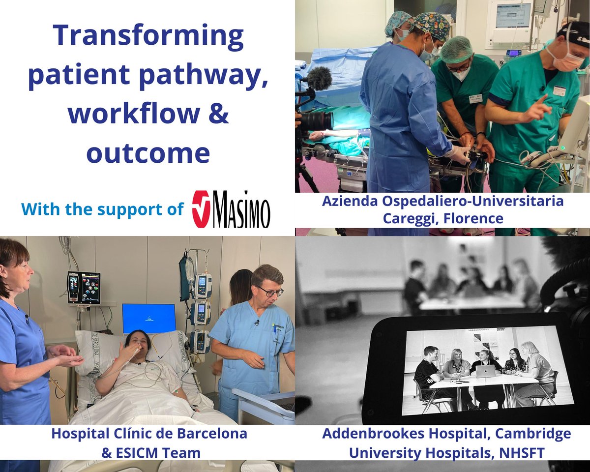 ESICM's tweet photo. 🎓For our Transforming Patient Pathway, teams from Florence, Barcelona &amp; Cambridge hospitals demonstrated how optimizing peri-operative management can enhance recovery &amp; simplify hospital stays!

📣 Join us at #LIVES2024 for a workshop discussing this short film &amp; case!

@Masimo https://t.co/Q9tEqPDfjn