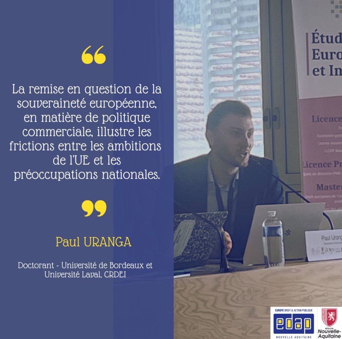 ReseauEdap's tweet image. 🏛 𝗥𝗲𝘁𝗼𝘂𝗿 𝘀𝘂𝗿 𝗹𝗲𝘀 𝗱𝗼𝗰𝘁𝗼𝗿𝗶𝗮𝗹𝗲𝘀 - 𝗲́𝗽𝗶𝘀𝗼𝗱𝗲 9 L'intervention de Paul Uranga a retenu votre attention ?
Vous retrouverez sa contribution dans la revue Politea #ADEREB; @CRDEI_33 ;@CECOJI_UP; @CDRElabo, #OMIJ; @EuropaOng; #CEJLR; @CEDurkheim