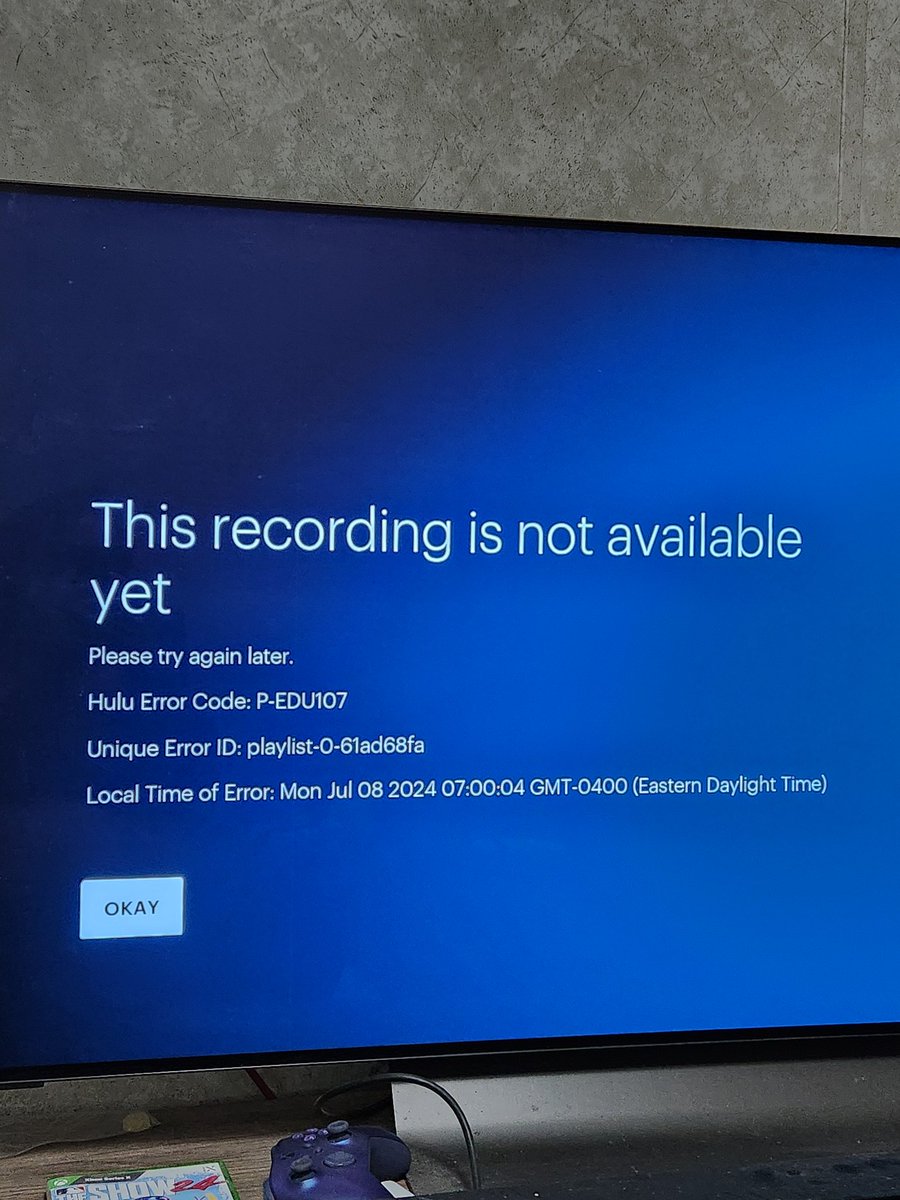 Bringabud's tweet photo. @hulu Why are all the shows that I digitally recorded last night saying this fix it https://t.co/M9CmM6ayMp