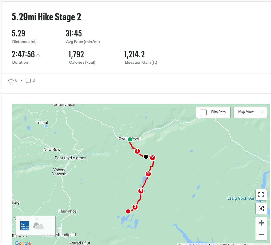 Day 3 Stage 2 on the #bikeboatboot challenge for <a href="/tyhafan/">Tŷ Hafan Children's Hospice</a> was a 'gentle' 2 hr 47 min, 5.3 mile, 1,214 feet climb across Welsh mountain wilderness, where we took a photo whilst being at the geographical centre of Wales.