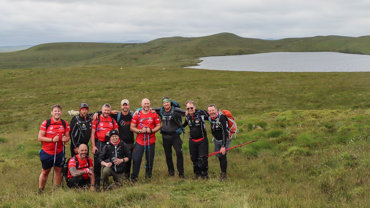 5in55's tweet photo. Day 3 Stage 2 on the #bikeboatboot challenge for @tyhafan was a 'gentle' 2 hr 47 min, 5.3 mile, 1,214 feet climb across Welsh mountain wilderness, where we took a photo whilst being at the geographical centre of Wales. https://t.co/OYOtfMecpb