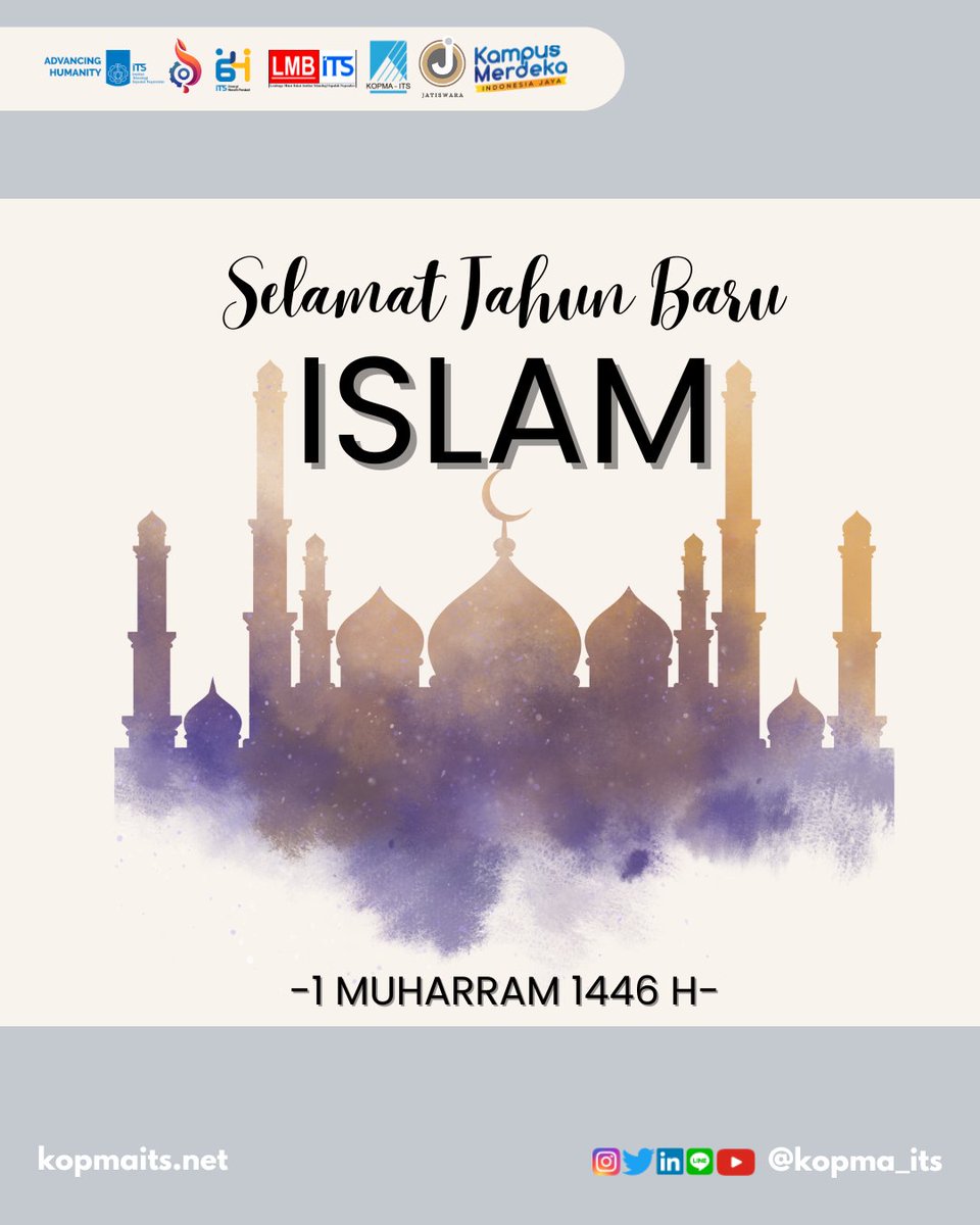 [SELAMAT TAHUN BARU ISLAM]

Semoga cahaya bulan Muharram membawa kedamaian, berkah, dan kebahagiaan ke dalam hidup kita semua. Selamat merayakan tahun baru Islam 2024/1446 H.

#1MUHARRAM2024
#KOPMAGREETINGS
#KABINETJATISWARA
#KOPMAITS
#ITSSURABAYA