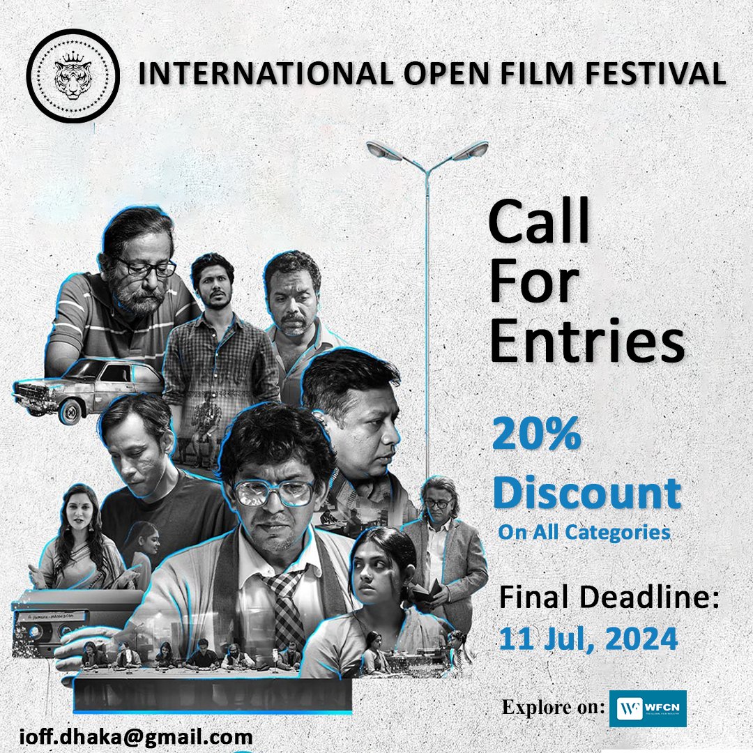 ioff_dhaka's tweet photo. "Cinema is a reflection of society as well as a bridge between cultures."
- Satyajit Ray

The final curtain is about to fall! Submit and celebrate the rich culture of Dhaka before July 11th with a 20% discount using: LOVEFROMDHAKA
Link: https://t.co/7b9etVrdkl https://t.co/apRvB3f4UW