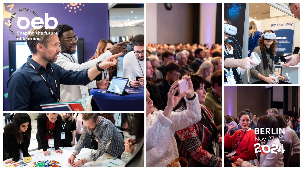 OEBconference's tweet photo. Join the #OEB24 Global Conference - Europe’s leading event on digital learning! Over 2,000 participants &amp; 130+ speakers will explore the latest in EdTech &amp; innovative learning. Network, gain insights, and shape the future! 📅 Nov 27-29, 2024, Berlin. https://t.co/FJ1LH9XKw5 https://t.co/f1cgnNpXzU