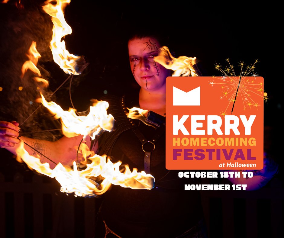 KerryHomecoming's tweet image. Kerry Homecoming Festival at Halloween is a county-wide initiative to bring home our Kerry Diaspora during October and enjoy close to 40 events and activities that will take place throughout the county!

#discoverkerry #halloween #homecoming #KerryHomecomingFestival