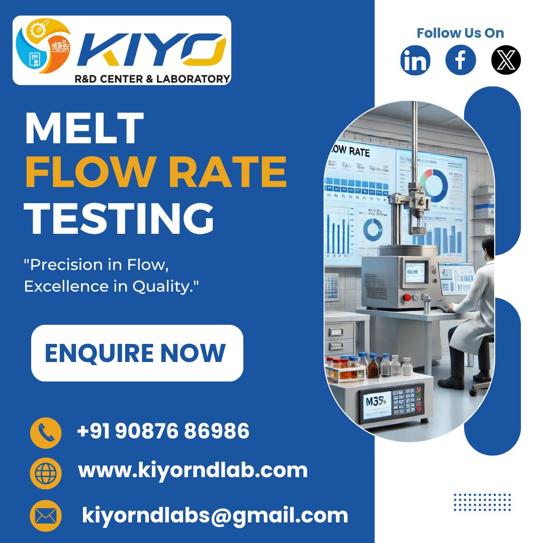 Kiyorndlab's tweet image. 🔬 Ensure top-quality polymers with precise Melt Flow Rate (MFR) testing at Kiyo R&amp;amp;D Center &amp;amp; Laboratory! Adhering to the MS210-05 standard, we deliver reliable results for various industries. #PolymerTesting #QualityControl #Innovation #KiyoRDLab #MFRTesting