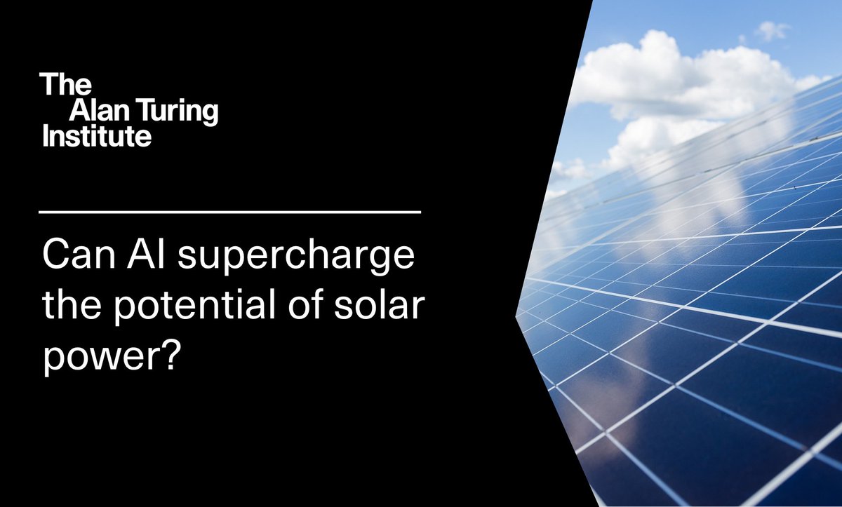 The Alan Turing Institute (@turinginst) on Twitter photo ❓Can AI supercharge the potential of solar power?
The Turing & <a href="/OpenClimateFix/">Open Climate Fix</a> are collaborating on Quartz Solar AI Nowcasting. A finalist in the 2024 Manchester Prize, the project uses AI to predict cloud cover more accurately: bit.ly/45SJrN3
#NetZeroWeek ❓Can AI supercharge the potential of solar power?
The Turing & <a href="/OpenClimateFix/">Open Climate Fix</a> are collaborating on Quartz Solar AI Nowcasting. A finalist in the 2024 Manchester Prize, the project uses AI to predict cloud cover more accurately: bit.ly/45SJrN3
#NetZeroWeek