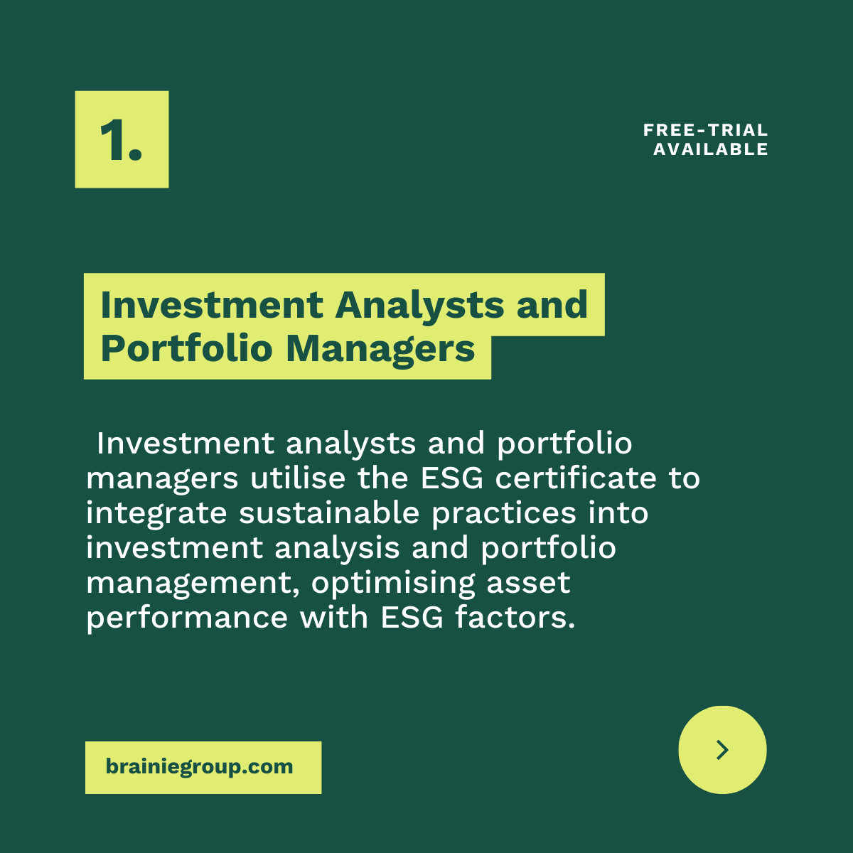 Brainie12's tweet photo. Dive into Part 7 of our ESG Investing Insights: Who Benefits from the ESG Certificate? 🌍💼   Discover how this certification offers valuable ESG integration tools for a range of professionals. Visit https://t.co/ahHXO1Axg1 to get started.   #CFAESG #sustainableinvesting https://t.co/kfl1zMRkUx