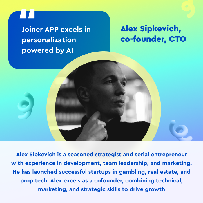 Glad to present you to Alex Sipkevich, our co-founder and #CTO