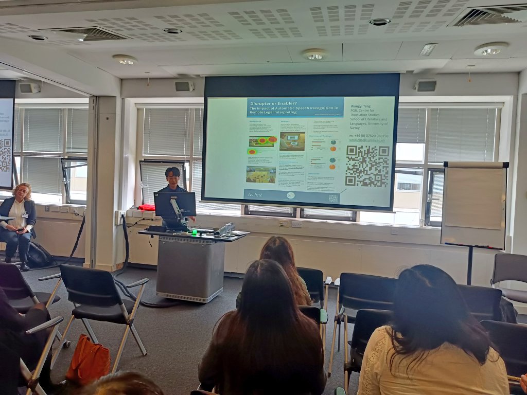 Great to hear from PhD students from <a href="/CTS_Surrey/">CTS Surrey</a>, <a href="/LeedsCTS/">University of Leeds Centre for Translation Studies</a> and <a href="/DcuSalis/">SALIS at DCU</a> who are using eye tracking in different areas of #Translation and Interpreting Studies.
We're now engaging in conversations about their projects, questions and findings. 
#SubtitlingWarwick