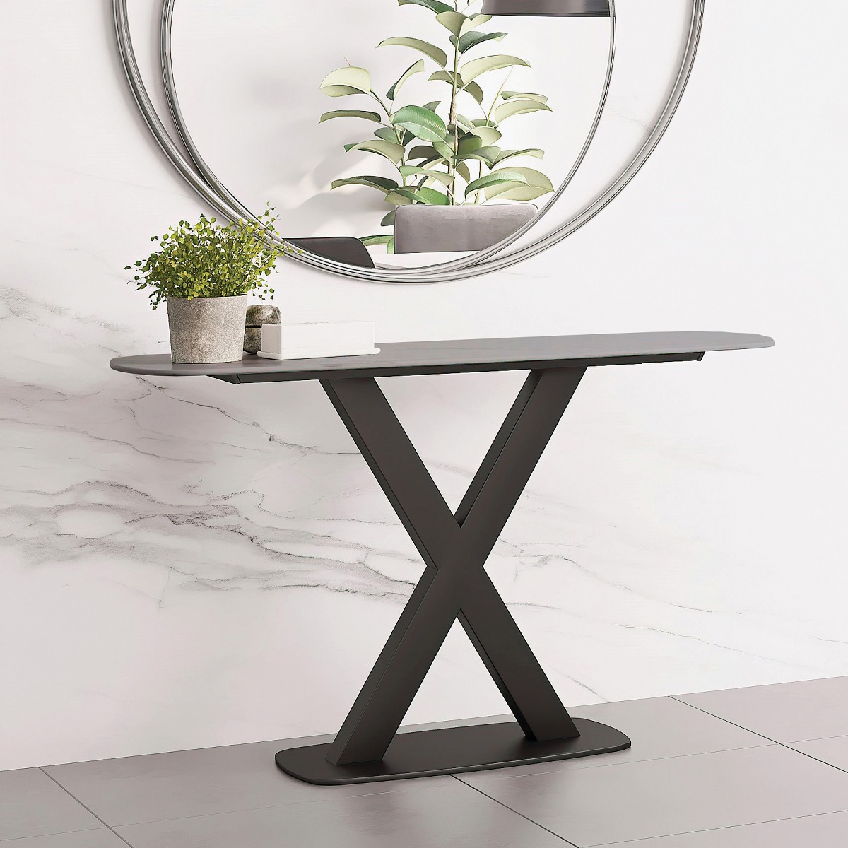 OakFurnitureCo's tweet image. The Vermont Grey #SinteredStone #ConsoleTable will add an ultra-modern look to any living space. It's perfect for the #hallway, #livingroom, or any other place around your #home. 

Shop the look here.👇 
oakfurnitureuk.com/vermont-grey-s…
-
-
#hallwaytable #halltable #entrywaytable #hallway