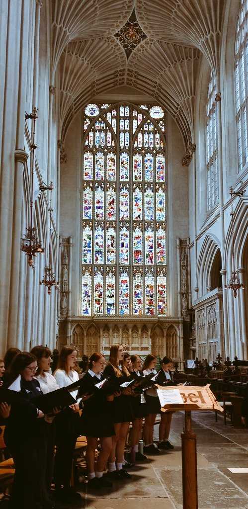 Back rehearsing in beautiful <a href="/bathabbey/">Bath Abbey</a> today ahead of the #premiere of Salvador for solo #saxophone, #choir &amp; #ensemble on Wednesday #newmusic <a href="/KESBath/">King Edward's School, Bath</a>