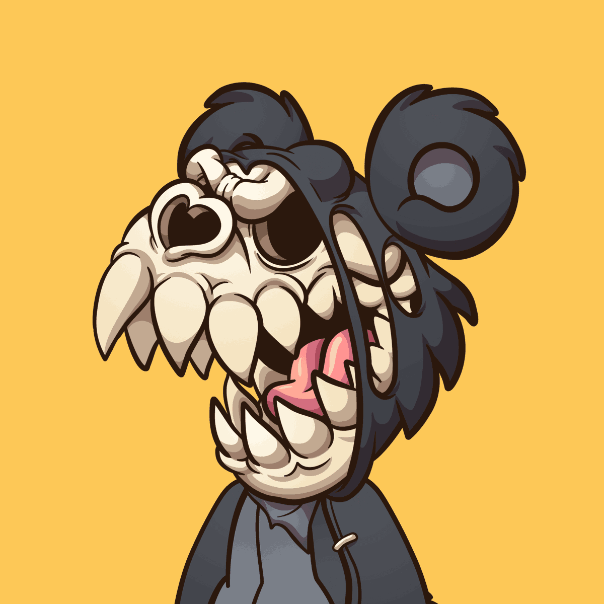 Gooooood Morning &amp; Happy Monday 🌞
Coming In Hot <a href="/TheCrypt_Nfts/">TheCrypt</a>  💀 with this badass Jester Skull. Reminds me of my first Bong  ever, The Graffix Bong from back in the day.  
Big shoutout to @TheDonofTigers for trading him over to me 🙏💜🫡
And of course keeping up with the Skull