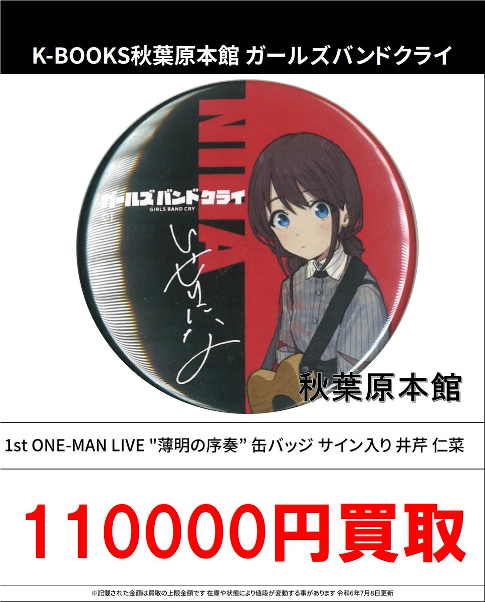 ガールズバンドクライ 1stライブ 薄明の序奏 入場特典ブロマイド 井芹仁菜