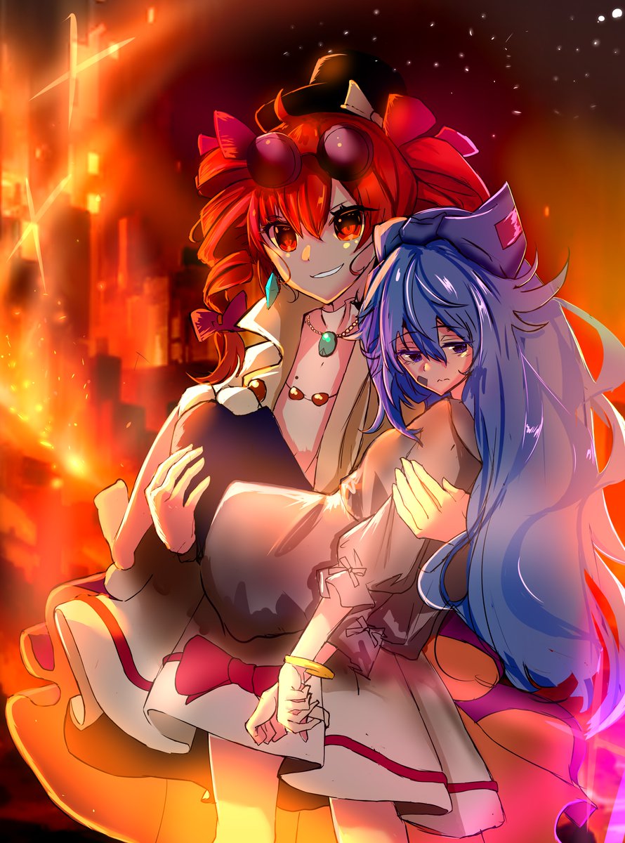 SabreFeelings's tweet image. #touhou #依神姉妹
Joon and Shion art commission