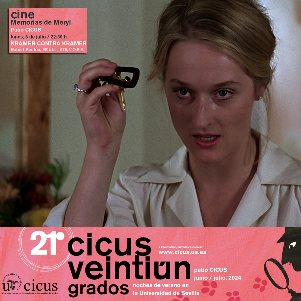 CICUS_'s tweet image. 🎞️ Estrenado en España cuando se discutía la aprobación de la ley del divorcio, "Kramer contra Kramer" (Robert Benton, 1979) fue un auténtico fenómeno cinematográfico con el que Meryl Streep consiguió su primer #Óscar 

cicus.us.es/kramercontrakr…