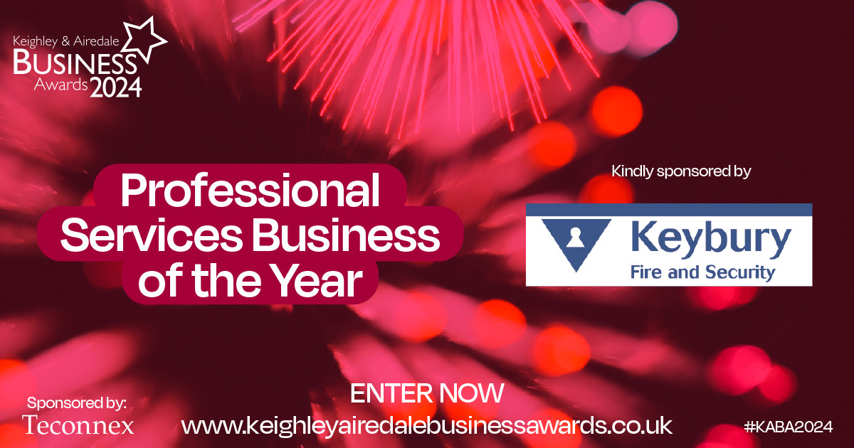 Keighley & Airedale Business Awards (@keighleyaba) on Twitter photo 🏆 Professional Services Business of the Year
⭐ Sponsored by <a href="/KeyburyFS/">Keybury F&S</a>
Enter now ➡️ keighleyairedalebusinessawards.co.uk/awards/profess…
Applications close Friday, 2nd August @ 5pm!
🌟 Headlined by Teconnex Ltd (teconnex.com)
#KABA2024 🏆 Professional Services Business of the Year
⭐ Sponsored by <a href="/KeyburyFS/">Keybury F&S</a>
Enter now ➡️ keighleyairedalebusinessawards.co.uk/awards/profess…
Applications close Friday, 2nd August @ 5pm!
🌟 Headlined by Teconnex Ltd (teconnex.com)
#KABA2024